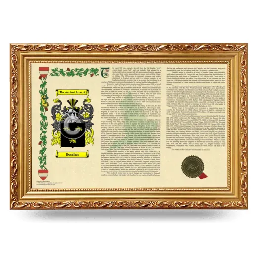 Boscher Armorial Landscape Framed - Gold