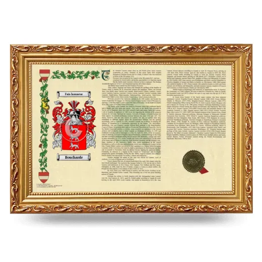 Boucharde Armorial Landscape Framed - Gold