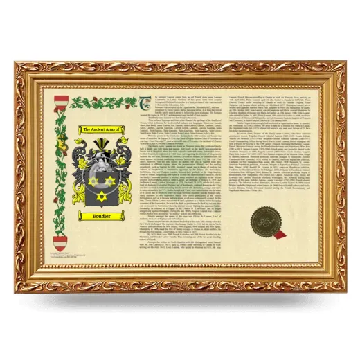 Boudier Armorial Landscape Framed - Gold