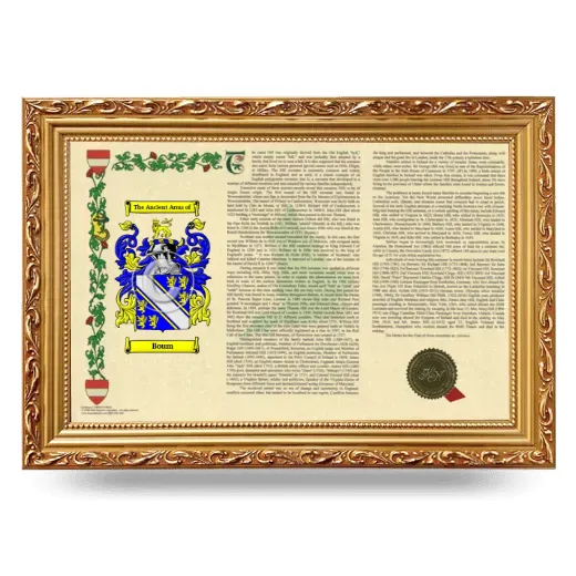 Boum Armorial Landscape Framed - Gold
