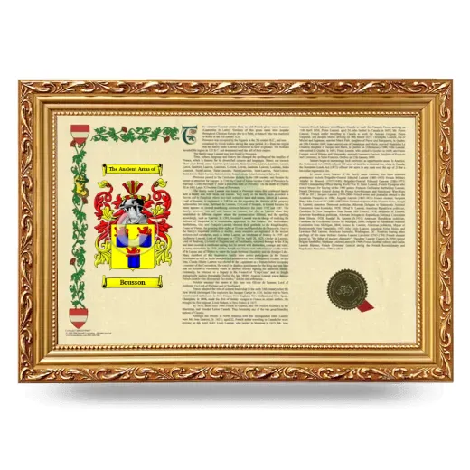 Bousson Armorial Landscape Framed - Gold