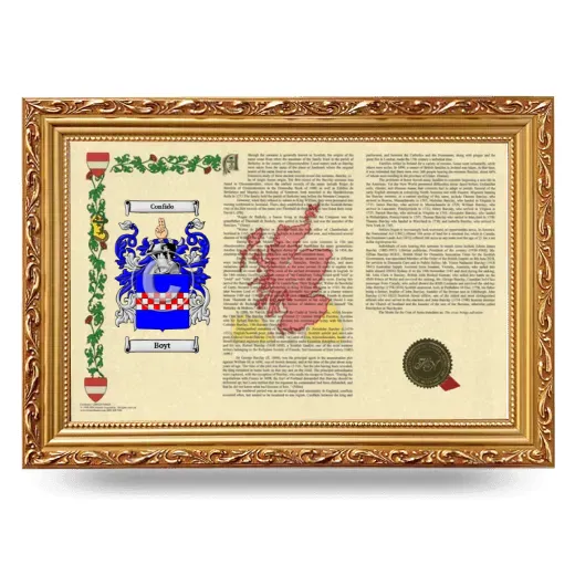 Boyt Armorial Landscape Framed - Gold
