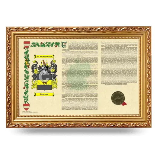Brachen Armorial Landscape Framed - Gold