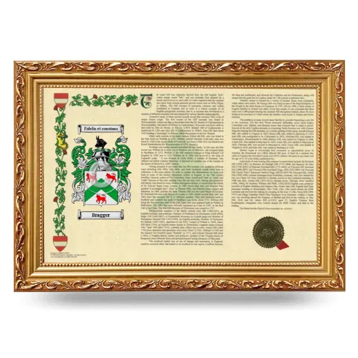 Bragger Armorial Landscape Framed - Gold