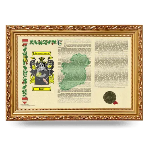 Bredy Armorial Landscape Framed - Gold
