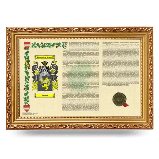 Brems Armorial Landscape Framed - Gold