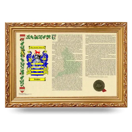 Brinker Armorial Landscape Framed - Gold