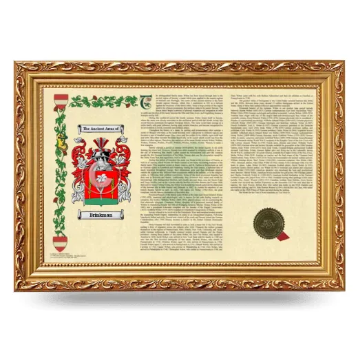 Brinkman Armorial Landscape Framed - Gold