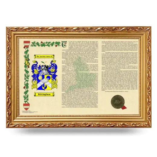 Brittingham Armorial Landscape Framed - Gold