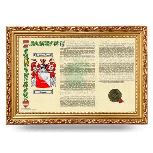 Brogen Armorial Landscape Framed - Gold