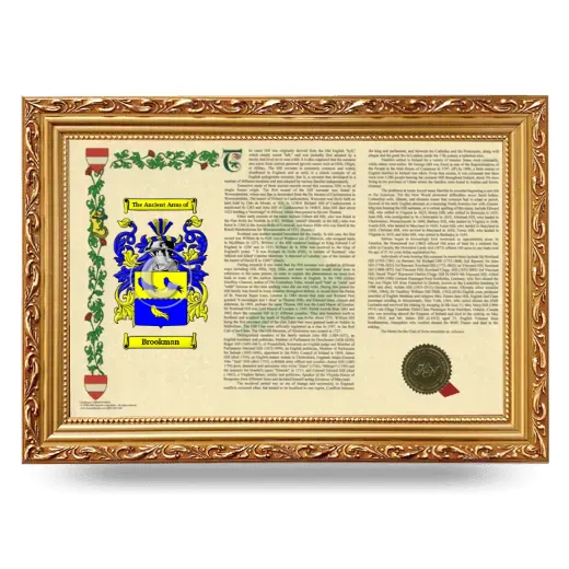 Brookman Armorial Landscape Framed - Gold