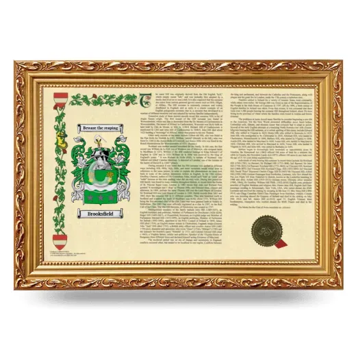 Brooksfield Armorial Landscape Framed - Gold