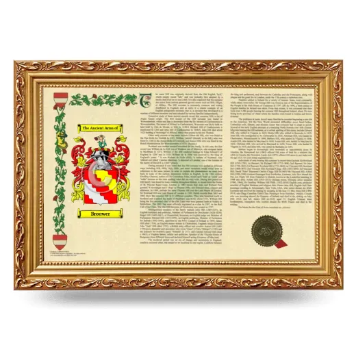 Brouwer Armorial Landscape Framed - Gold