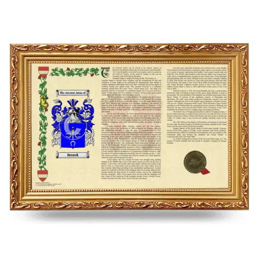 Brozek Armorial Landscape Framed - Gold