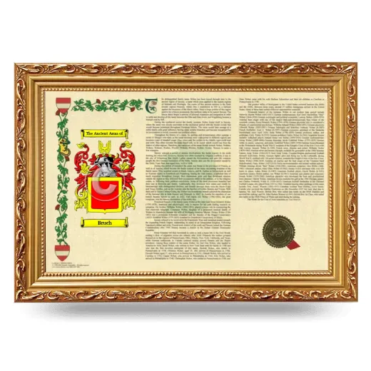 Bruch Armorial Landscape Framed - Gold
