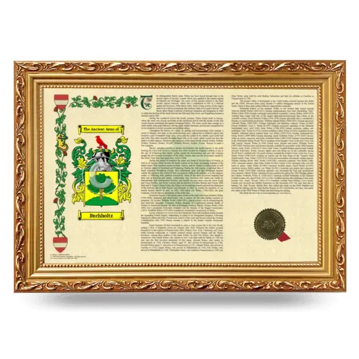 Buchholtz Armorial Landscape Framed - Gold