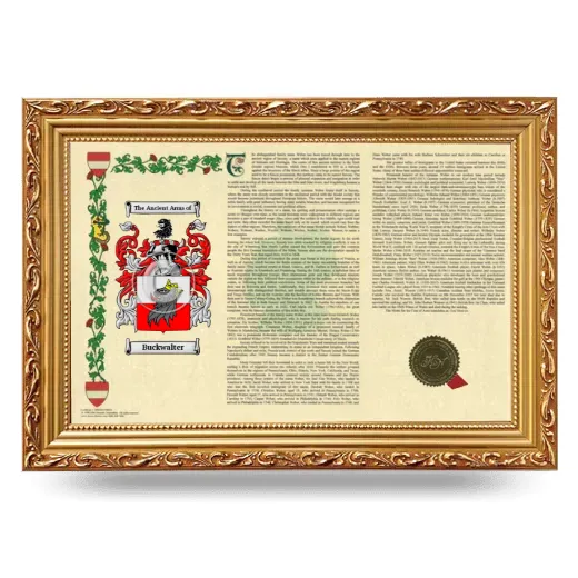 Buckwalter Armorial Landscape Framed - Gold