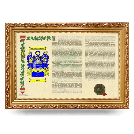 Budd Armorial Landscape Framed - Gold