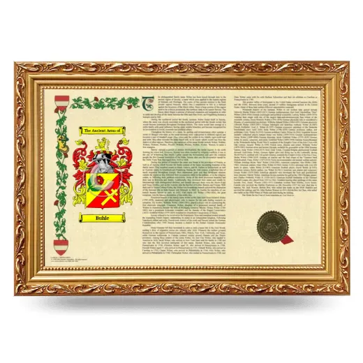 Buhle Armorial Landscape Framed - Gold