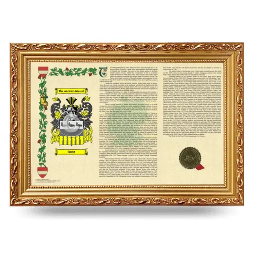 Bunt Armorial Landscape Framed - Gold