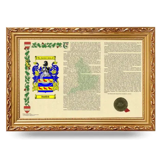 Burdick Armorial Landscape Framed - Gold