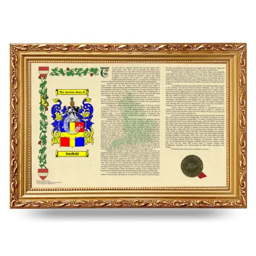 Burfield Armorial Landscape Framed - Gold