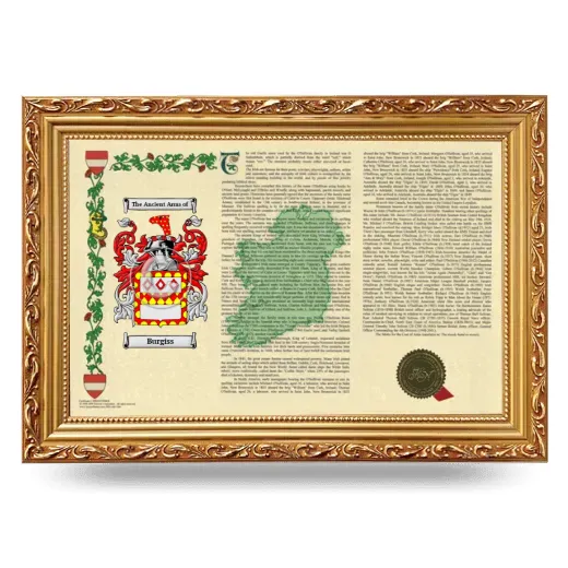 Burgiss Armorial Landscape Framed - Gold