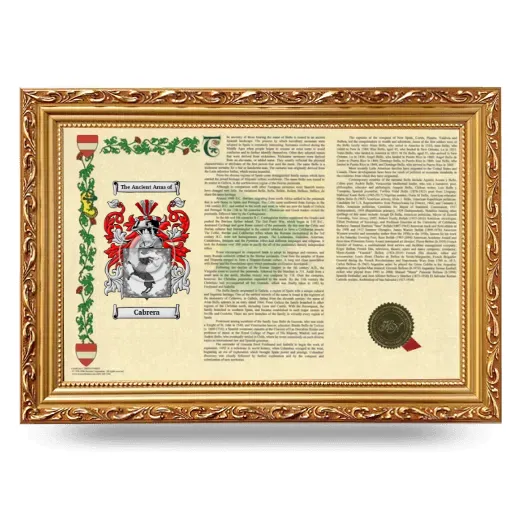 Cabrera Armorial Landscape Framed - Gold