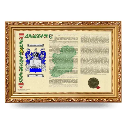 Caile Armorial Landscape Framed - Gold