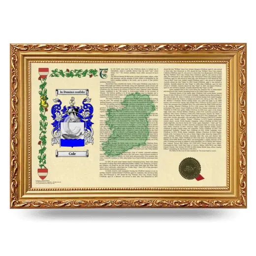 Cale Armorial Landscape Framed - Gold