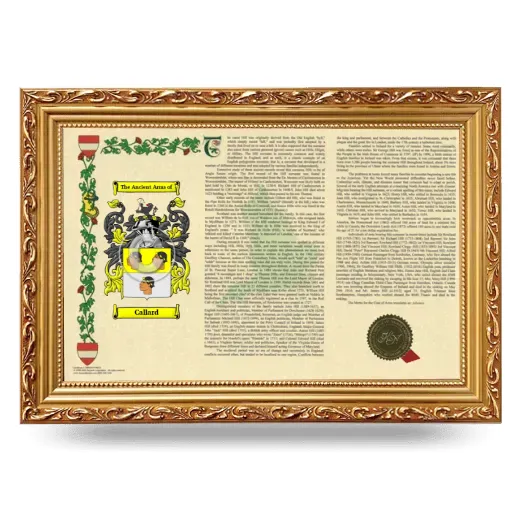 Callard Armorial Landscape Framed - Gold