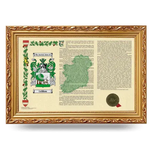 Callihan Armorial Landscape Framed - Gold