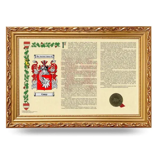 Camp Armorial Landscape Framed - Gold