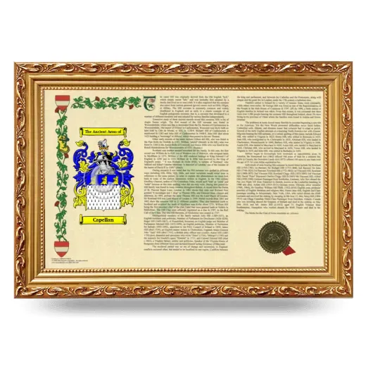 Capellan Armorial Landscape Framed - Gold