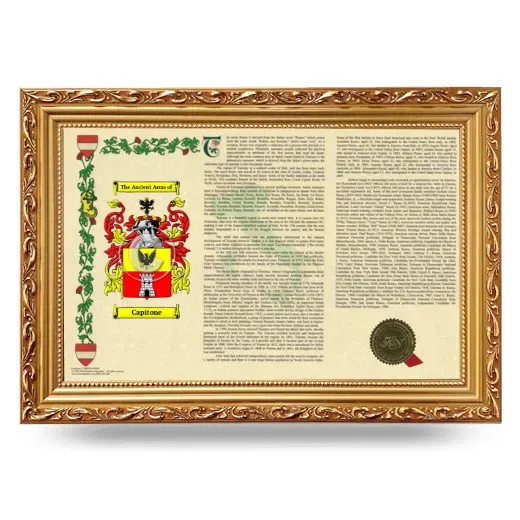Capitone Armorial Landscape Framed - Gold