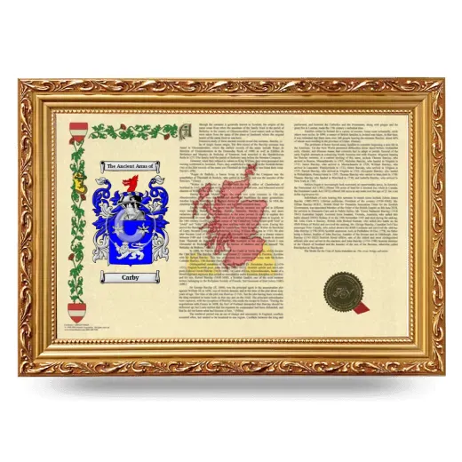 Carby Armorial Landscape Framed - Gold