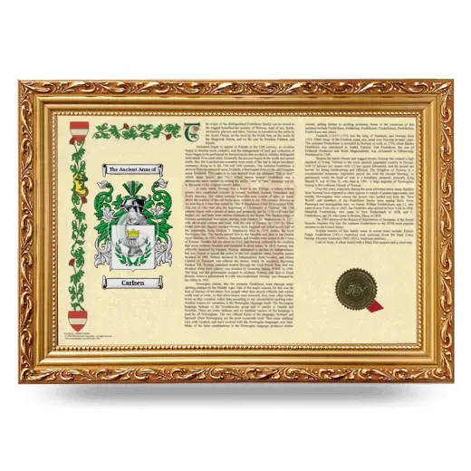 Carlsen Armorial Landscape Framed - Gold