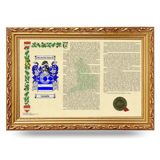 Carnaby Armorial Landscape Framed - Gold