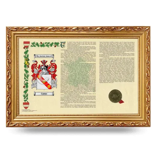 Carnu Armorial Landscape Framed - Gold