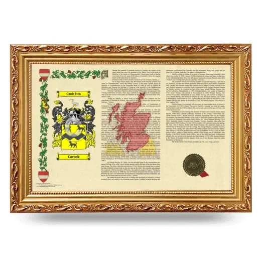 Carock Armorial Landscape Framed - Gold