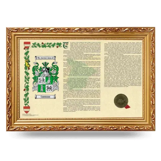 Carranza Armorial Landscape Framed - Gold