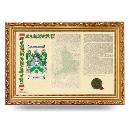 Carters Armorial Landscape Framed - Gold