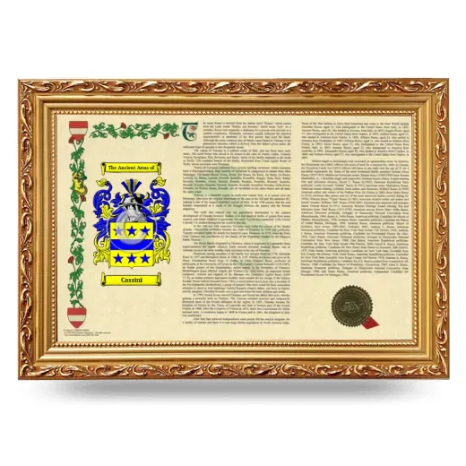 Cassini Armorial Landscape Framed - Gold