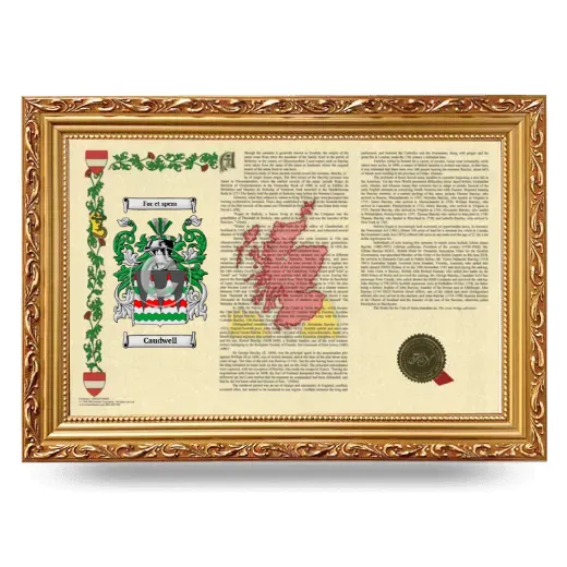 Caudwell Armorial Landscape Framed - Gold