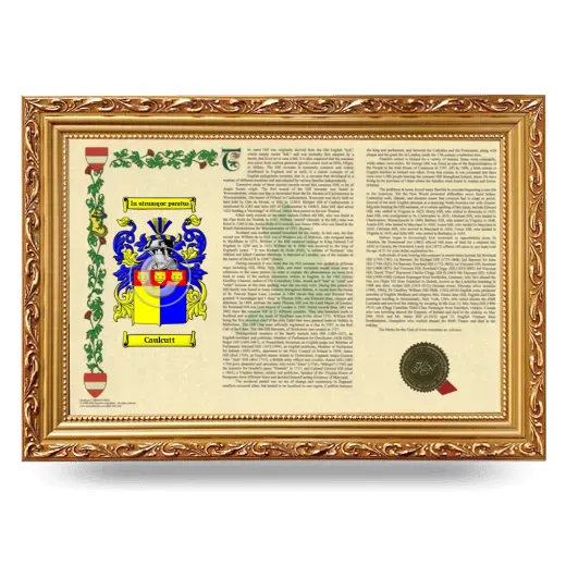 Caulcutt Armorial Landscape Framed - Gold