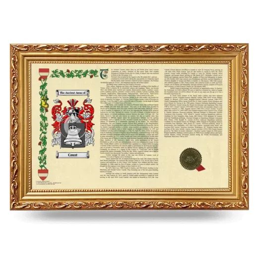 Caust Armorial Landscape Framed - Gold