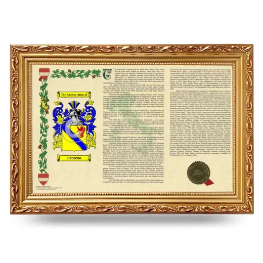 Centeno Armorial Landscape Framed - Gold