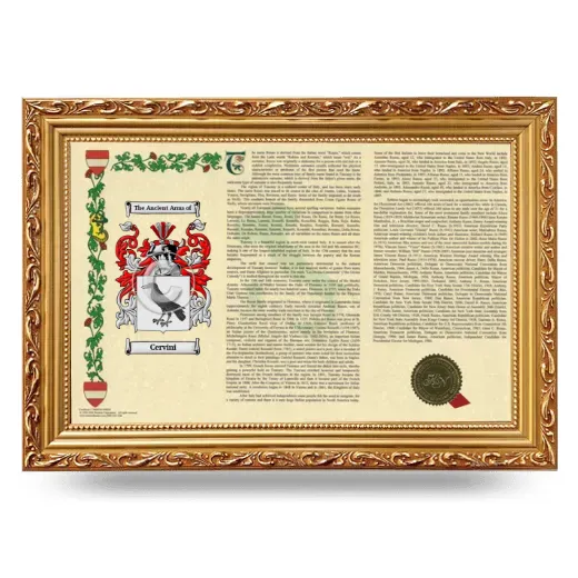 Cervini Armorial Landscape Framed - Gold