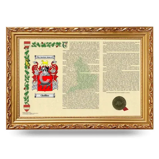 Chaffins Armorial Landscape Framed - Gold