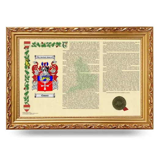 Chancy Armorial Landscape Framed - Gold